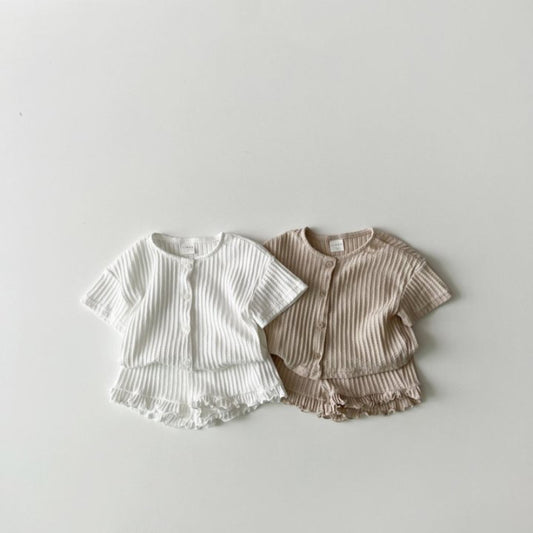 【BABY&KID】夏新作 半袖カーディガンセットアップSK091209