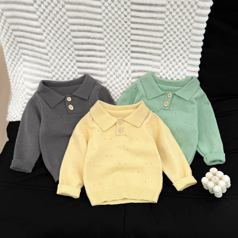 【BABY&KID】冬新作おしゃれ透かし編みニットSK103016