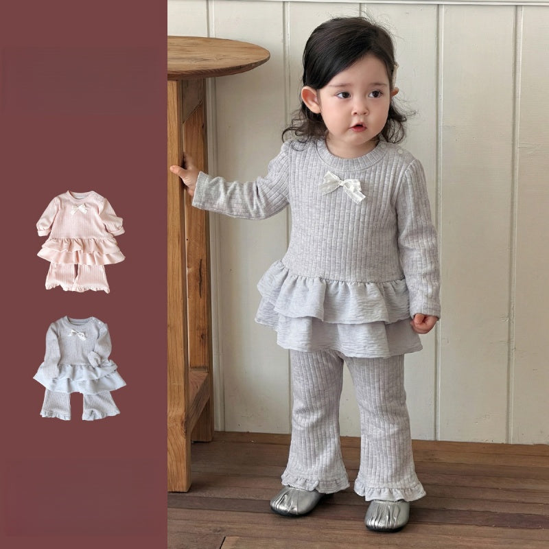 【BABY】スウィートリボンニットセットアップSK103708