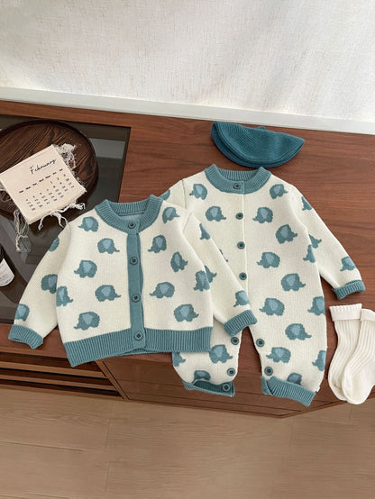 【BABY&KID】韓国風アニマル柄カバーオール、カーディガンSK101816