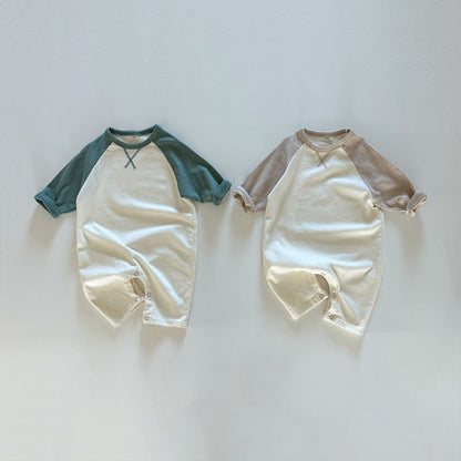 【BABY】配色カジュアルカバーオールSK101906