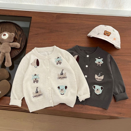 【BABY&KID】韓国風カートゥーンニットカーディガンSK101823
