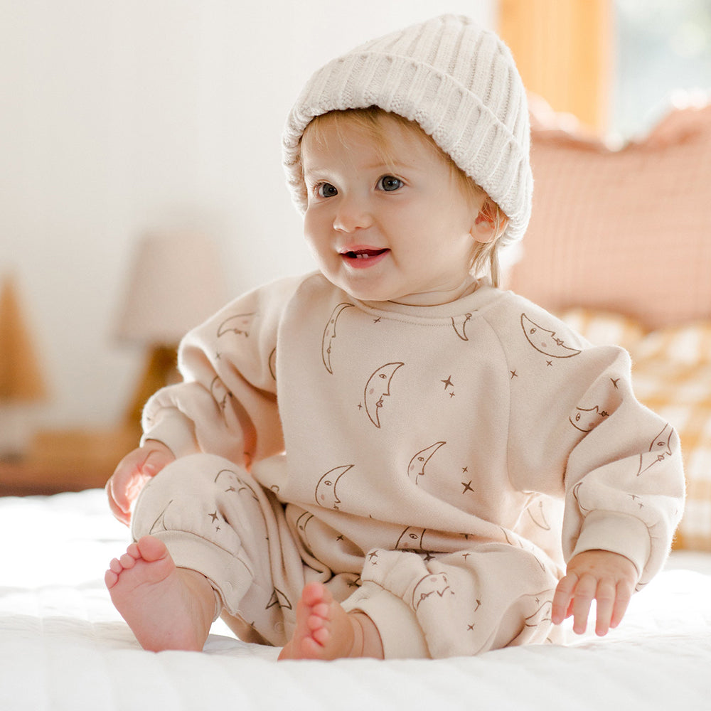 【BABY&KID】北欧風 月柄オールインワンSK012519