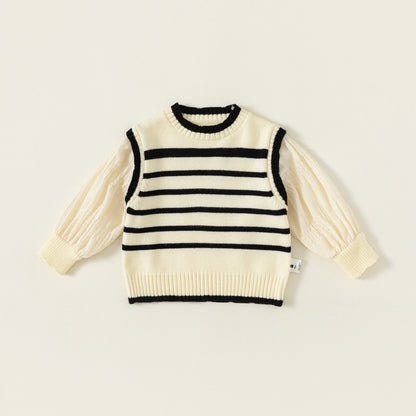 【BABY&KID】レイヤード風ボーダーニットSK101838