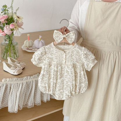 【BABY】夏新作しぼ感プリントロンパースSK104613