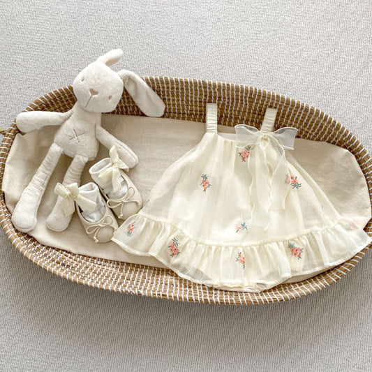 【BABY】夏新作 刺繍キャミロンパースワンピースSK072501