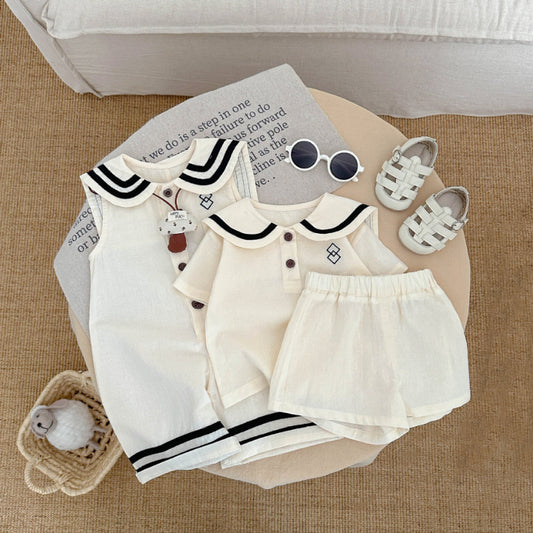 【BABY&KID】夏新作 セーラーロンパース、セットアップSK082611