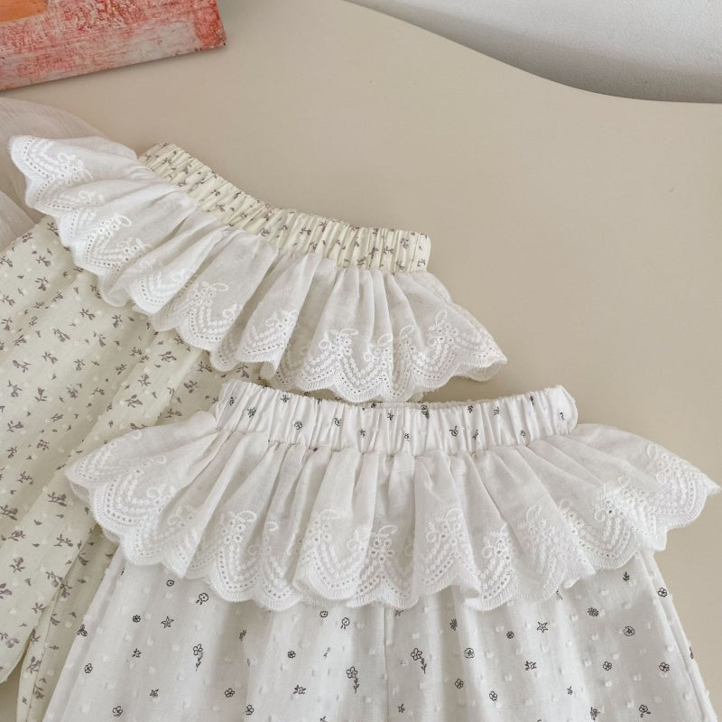 【BABY&KID】夏新作レース小花柄バルーンパンツSK106402