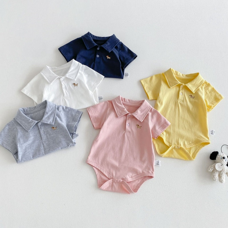 【BABY】夏新作カートゥーン刺繍ロンパースSK106517