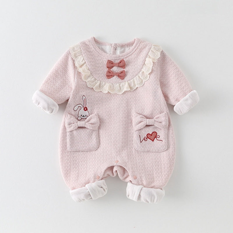 【BABY】うさぎ刺繍カバーオールSK104209