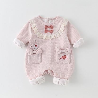 【BABY】うさぎ刺繍カバーオールSK104209