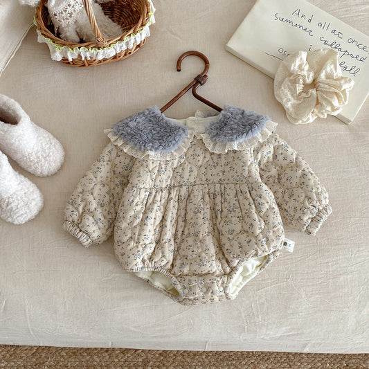 【BABY】New Winter Collection Floral Quilted Rompers SK102103