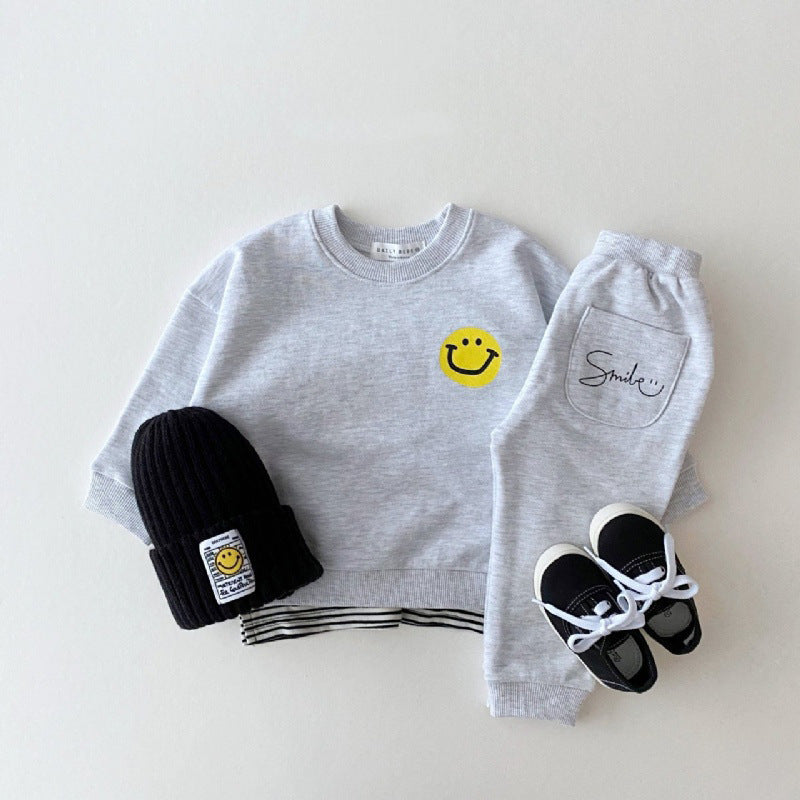 【BABY&KID】笑顔柄オシャレセットアップSK030302