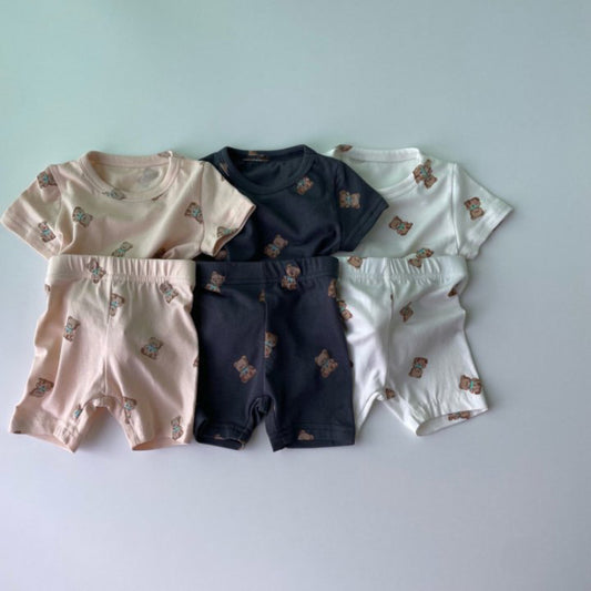 【BABY&KID】夏新作 カートゥンベアプリントセットアップSK091202