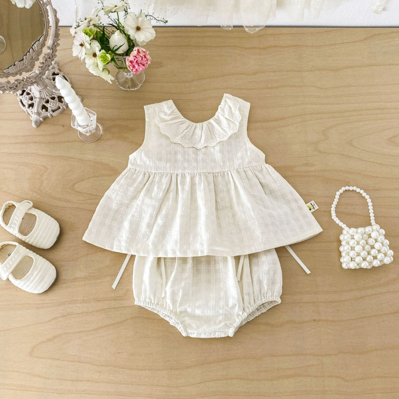 【BABY&KID】夏新作スウィートレースジャカードセットアップSK105805