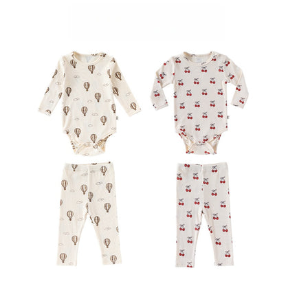 【BABY】北欧風気球、さくらんぼロンパース、レギンスSK101321