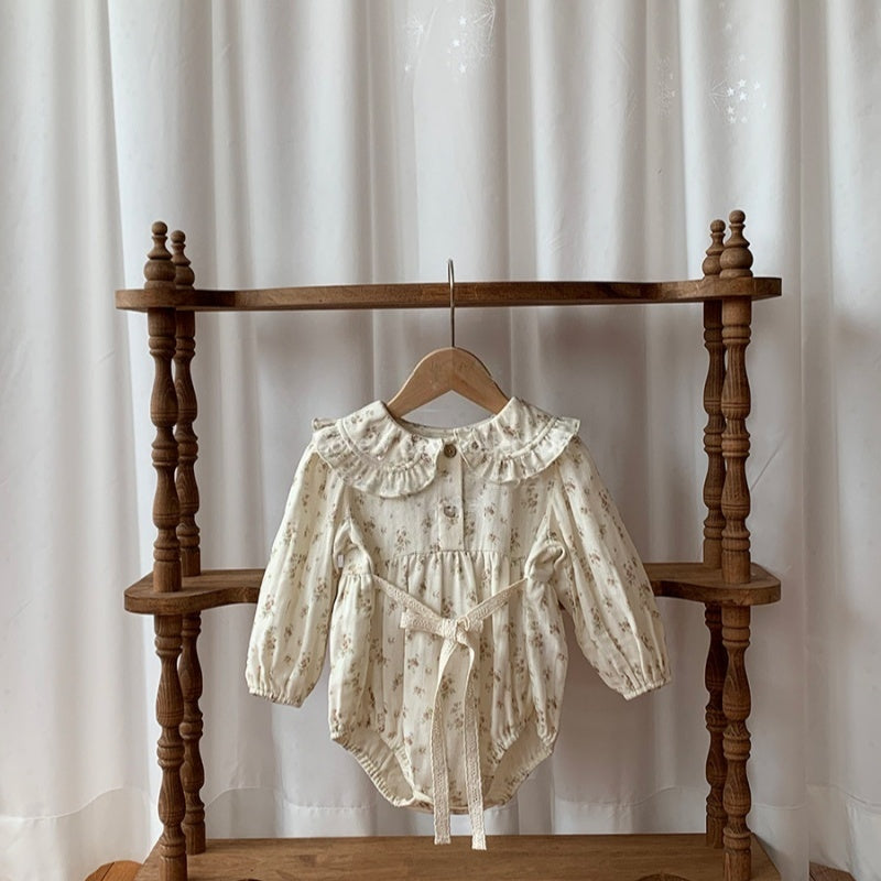【BABY-予約限定】ガーゼ小花柄ロンパースSK101211