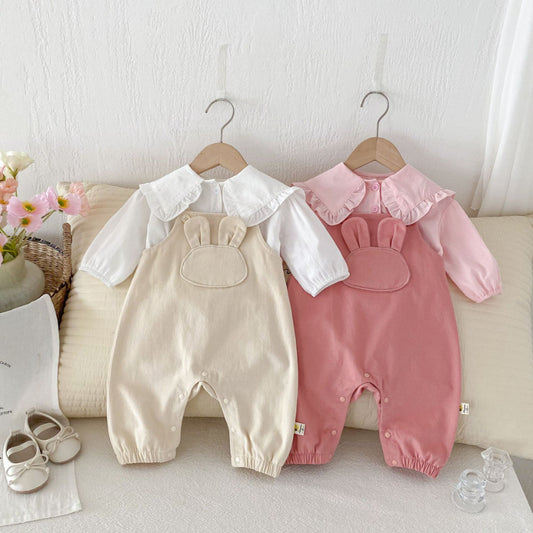 【BABY】うさぎサロペット、ベビーブラウスSK100329