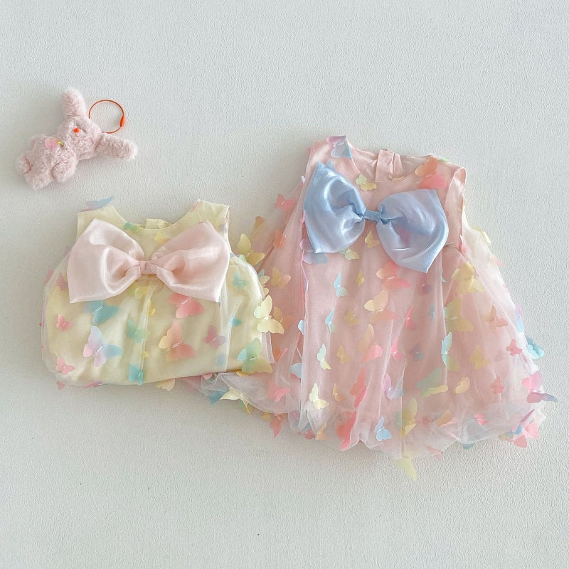 【BABY&KID】夏新作カラフルバタフライワンピースSK106116