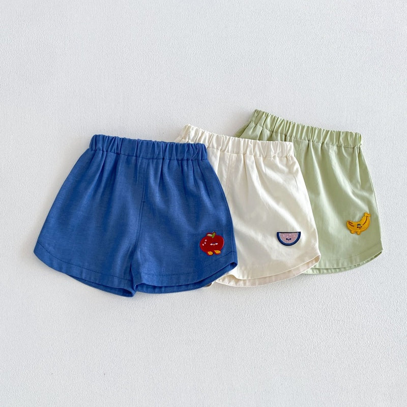 【BABY&KID】夏新作フルーツ刺繍ショートパンツSK106119