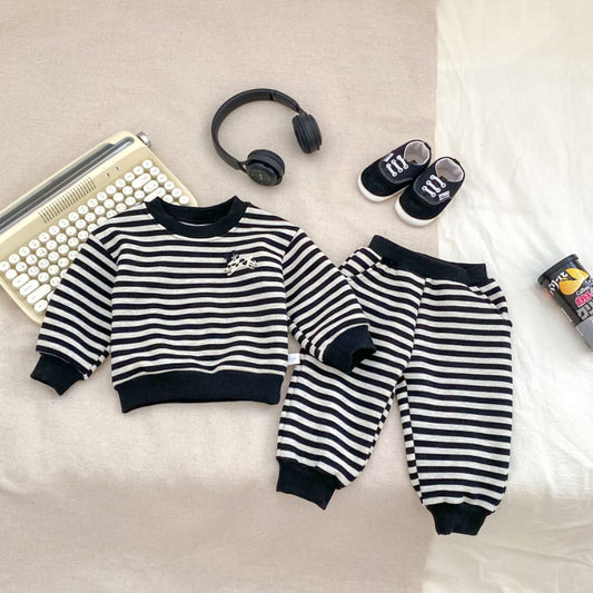【BABY&KID】ボーダー裏起毛セットアップSK101437