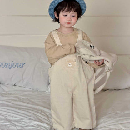 【BABY&KID】ロゴプリントスウェット、くまサロペットSK104010