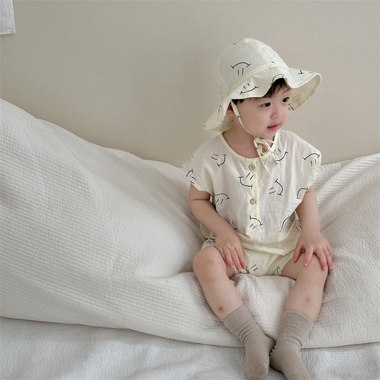 【BABY】夏新作 ニコちゃん、フルーツ柄オールインワンSK082310