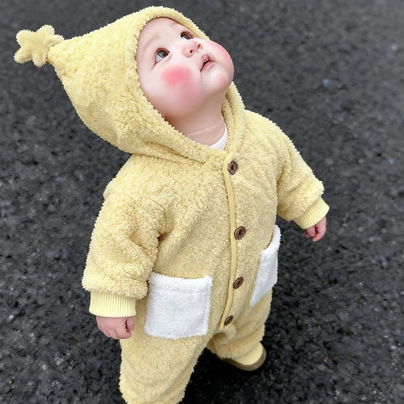 【BABY】冬新作星柄フードあったかカバーオールSK103205