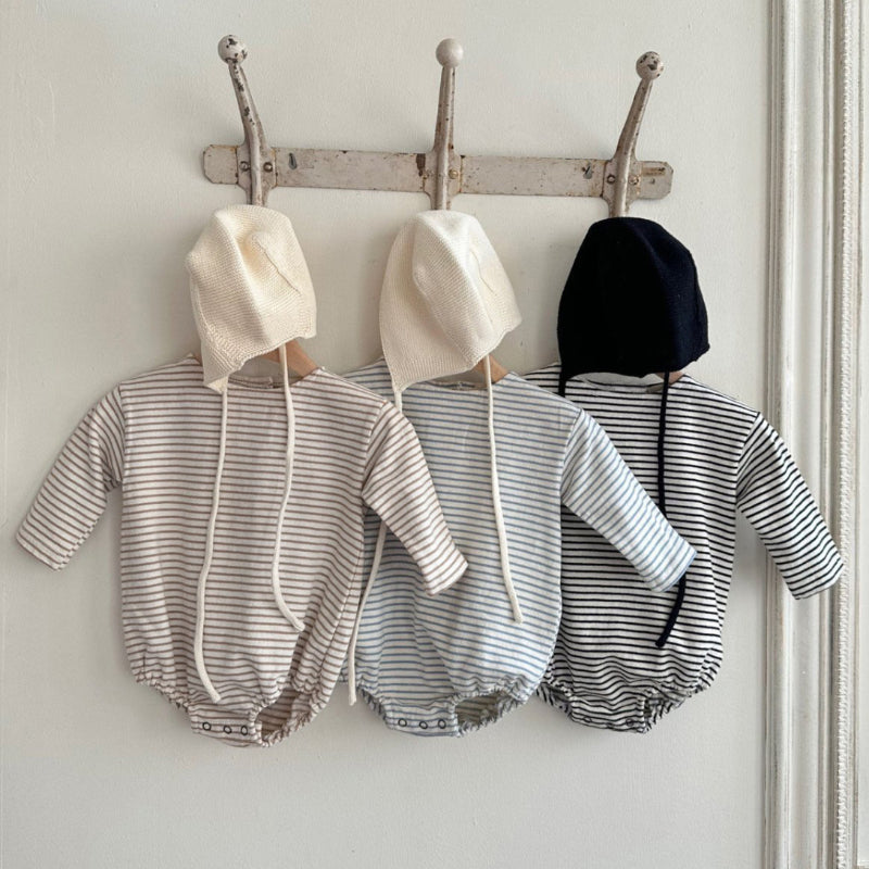【BABY】ボーダークルーネックロンパースSK101508