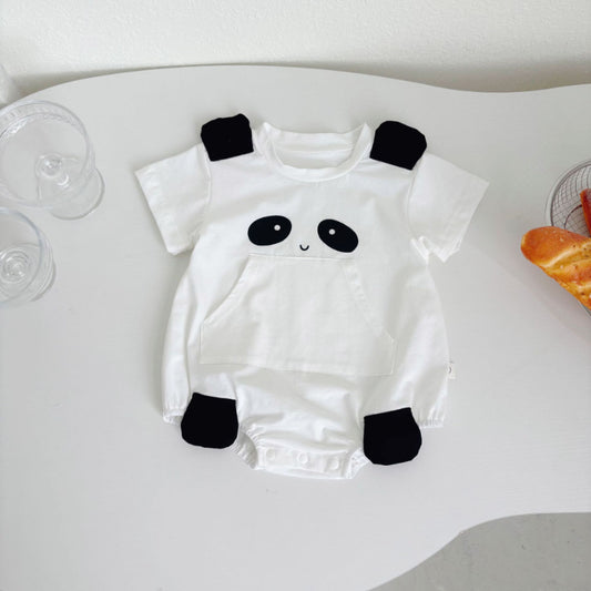 【BABY】夏新作 パンダデザインカートンロンパースSK071904