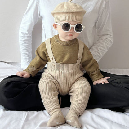 【BABY】おしゃれニットサロペットパンツSK100203