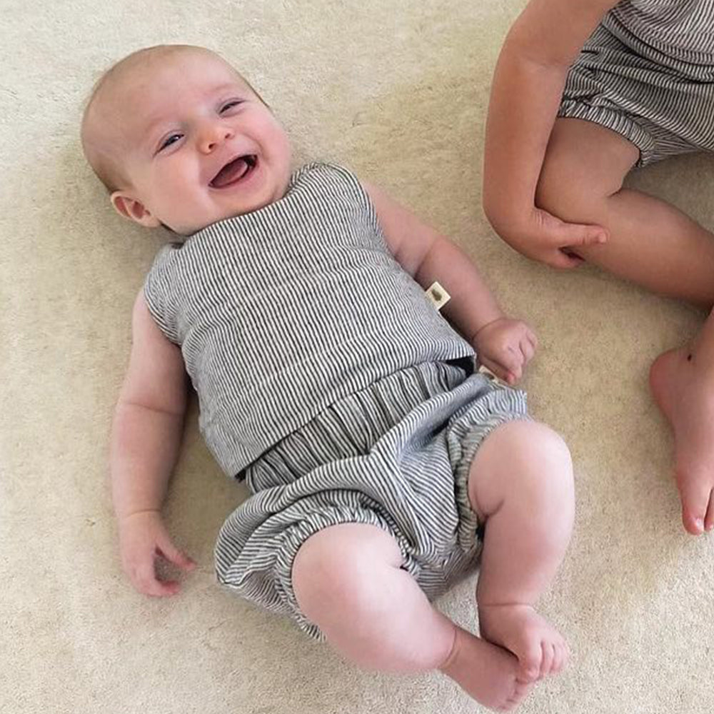 【BABY&KID】夏新作 北欧風おしゃれノースリーブセットアップSK092019