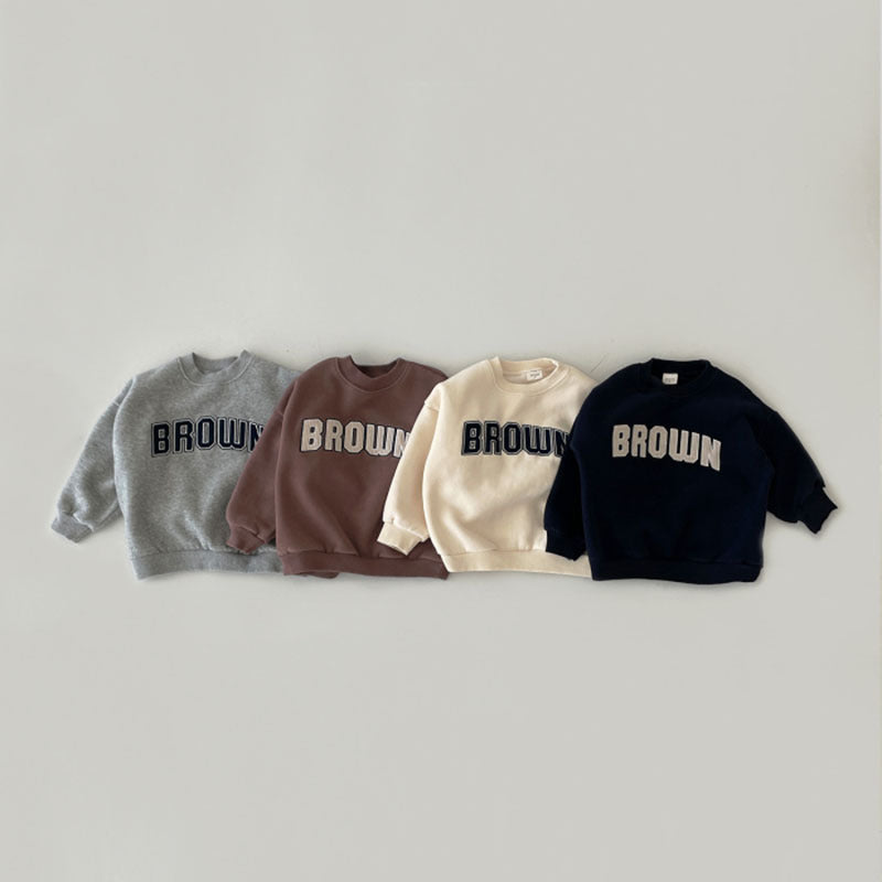 【BABY】BrownオシャレトレーナーSK031416