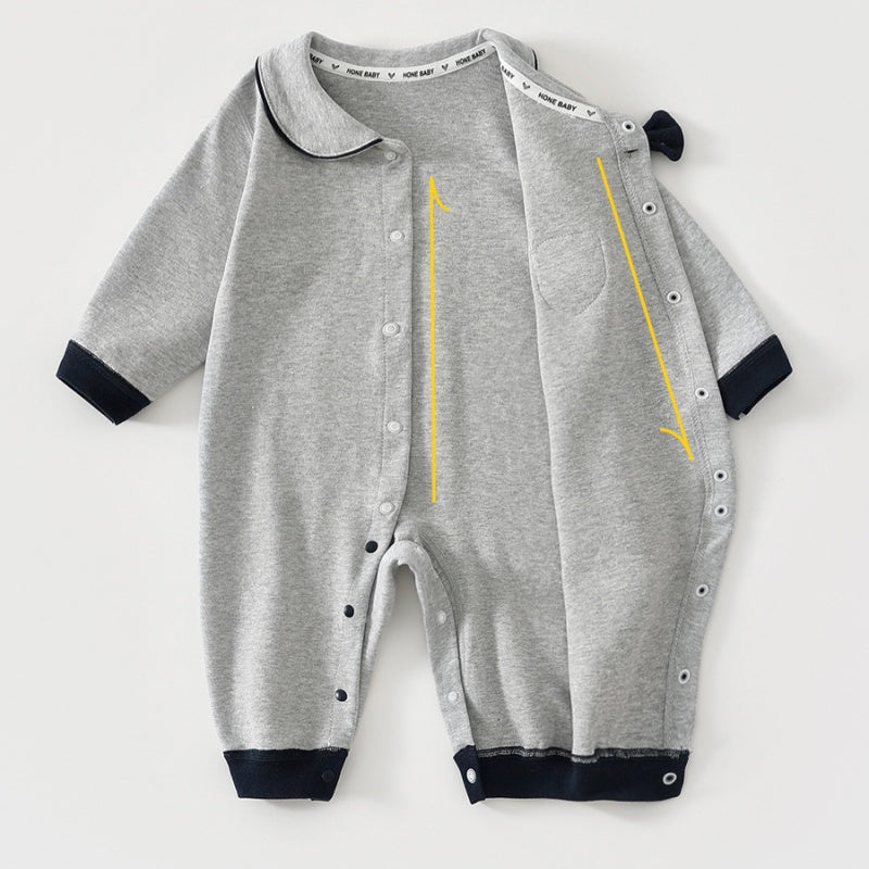 【BABY】北欧風学院風襟付きカバーオールSK102315
