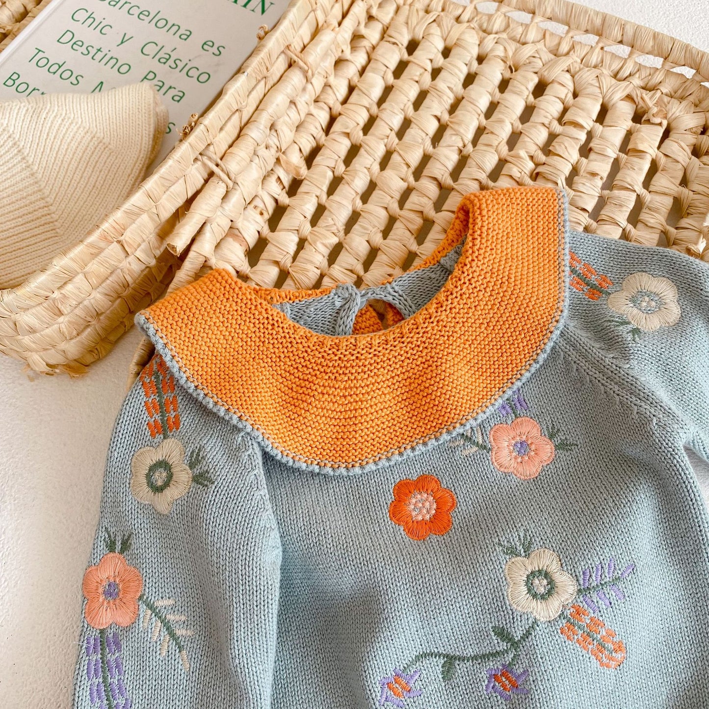 【BABY】フリル襟刺繡セットアップSK022802