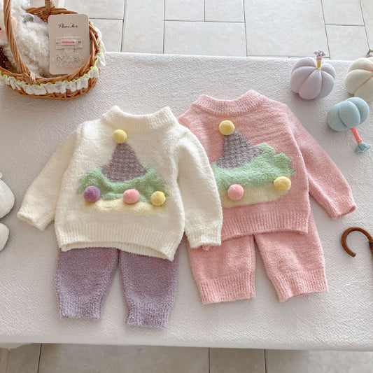【BABY】クリスマスツリーふわもこセットアップSK101420