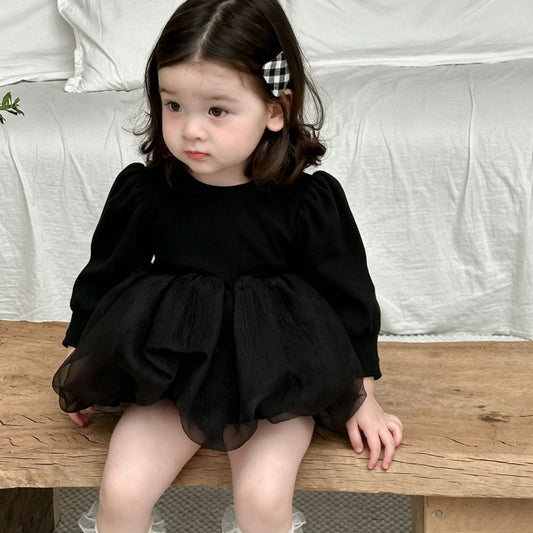 【BABY】Tulle Knit Romper Dress SK107412