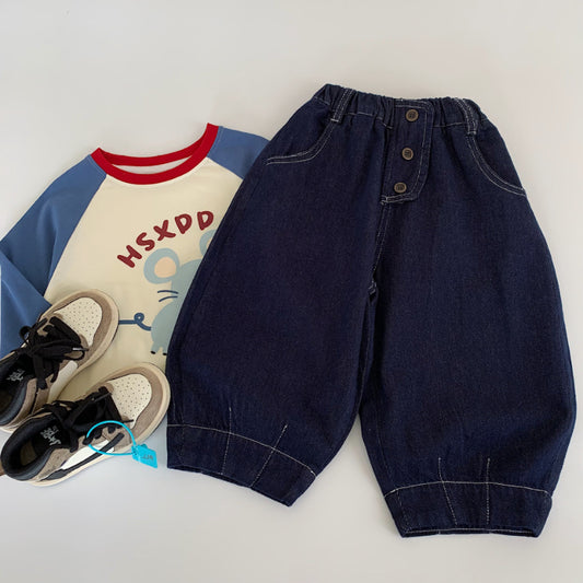 【BABY&KID】ダブルボタン長ズボンSK100503