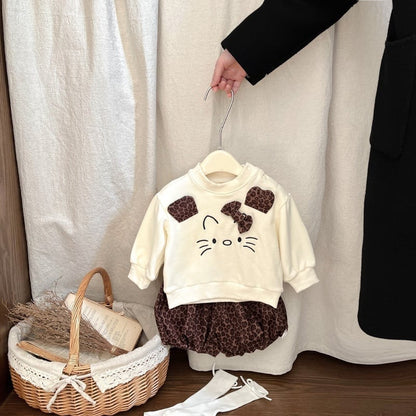 【BABY】 可愛いネコ柄セットアップSK051310
