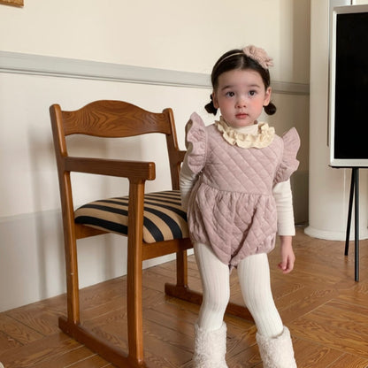 【BABY&KID-予約限定】冬新作韓国風中綿スイートロンパース、ワンピースSK102235