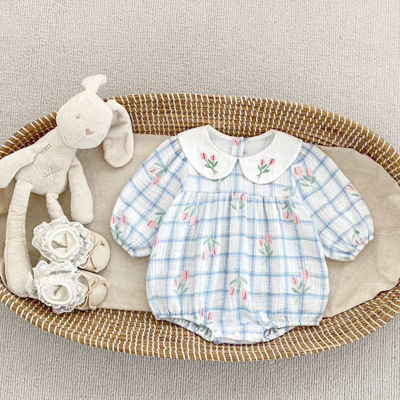 【BABY】襟付きチューリップロンパースSK106905