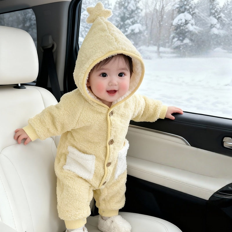 【BABY】冬新作星柄フードあったかカバーオールSK103205