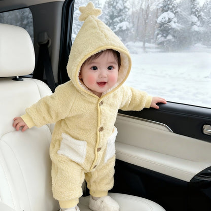 【BABY】冬新作星柄フードあったかカバーオールSK103205