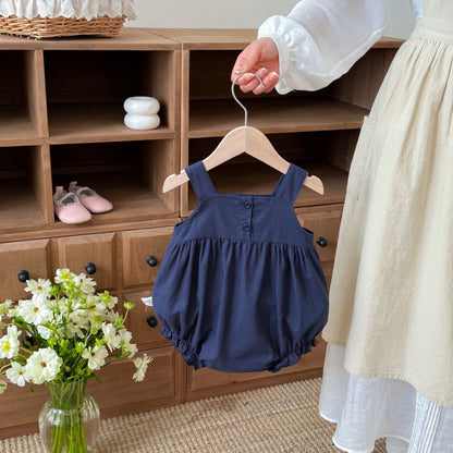 【BABY】夏新作キャミ刺繍ロンパースSK105813