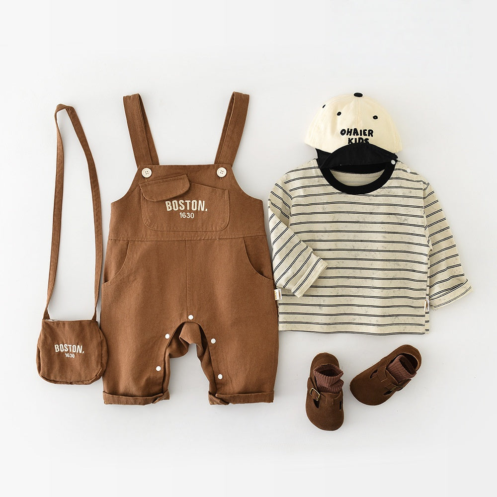 【BABY】刺繍ロゴサロペット&バッグSK100525