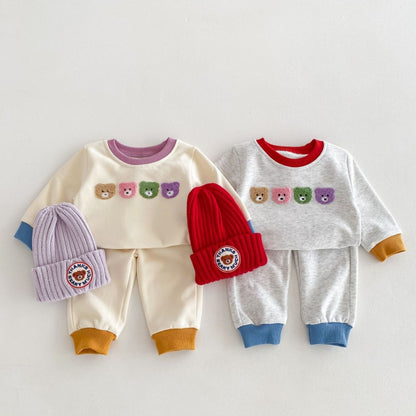 【BABY&KID】カラーベアー可愛いセットアップSK032201