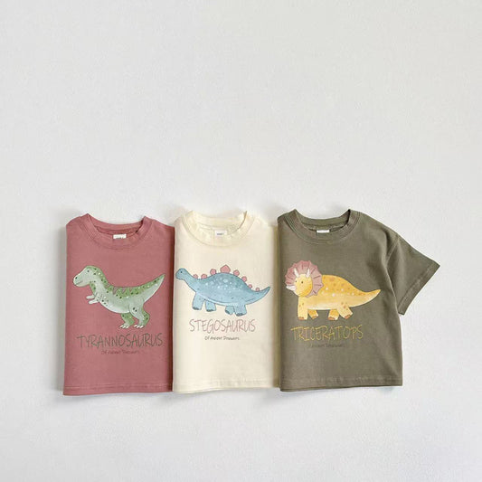 【BABY&KID】夏新作 恐竜プリントクルーネックTシャツSK090805