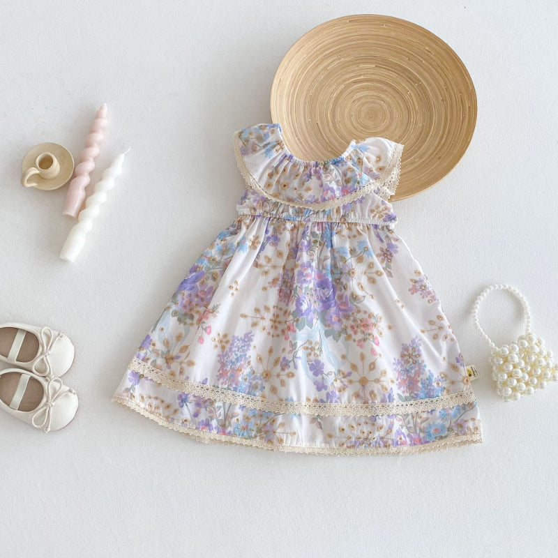 【BABY&KID】夏新作 クルーネック小花柄ワンピースSK082615
