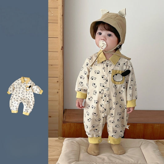 【BABY】わんちゃん総柄カバーオールSK104416