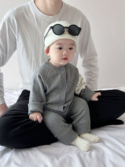 【BABY&KID】バイカラーニットオールインワンSK022207